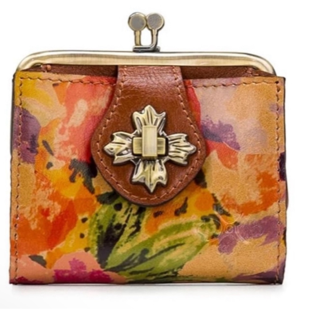 Patricia Nash Leather Bilfold “Rainforest” with tags